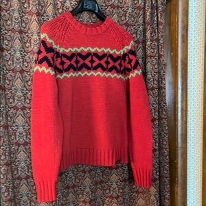 AbercrombieFitch WM Men Sweater Unisex Red,Navy Blue, Green Lambswool Excellent